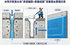 背水一战！海霸蓝鲨水性环氧解决地下渗漏顽疾